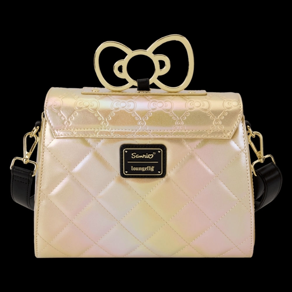 Sanrio Hello Kitty 50th Anniversary Metallic Gold Crossbody Bag - Picture 8 of 9